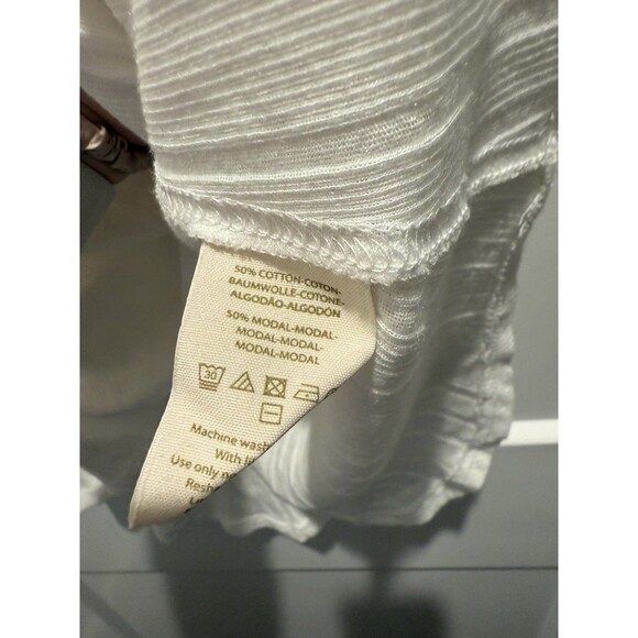 Women’s Free people faye ribbed tank White Basic Blouse size Medium - Picture 4 of 5